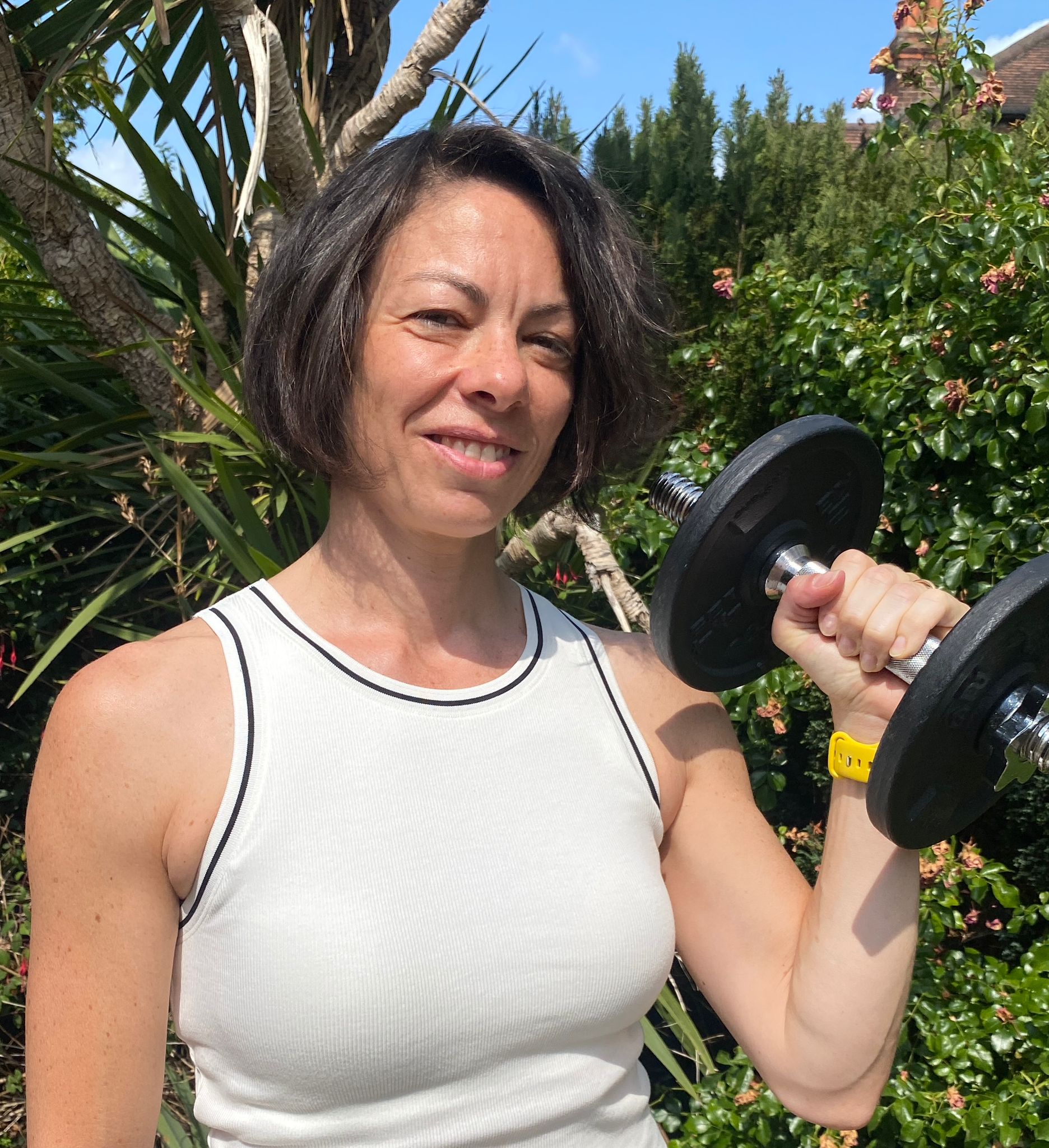 Rosalia with dumbbell